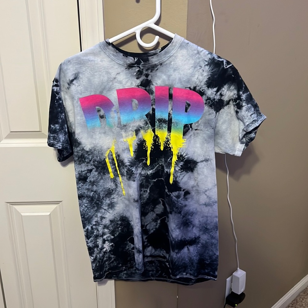 Drip Tie Dye Mens T-Shirt Medium